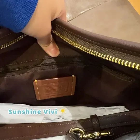 NWT COACH Laurel Shoulder Bag Tassels CCC75 Vintage Brown/Maple Suede Leather - Picture 7 of 7